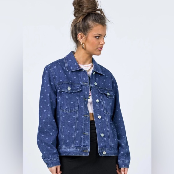 Love Heart Denim Jacket - Picture 2 of 12